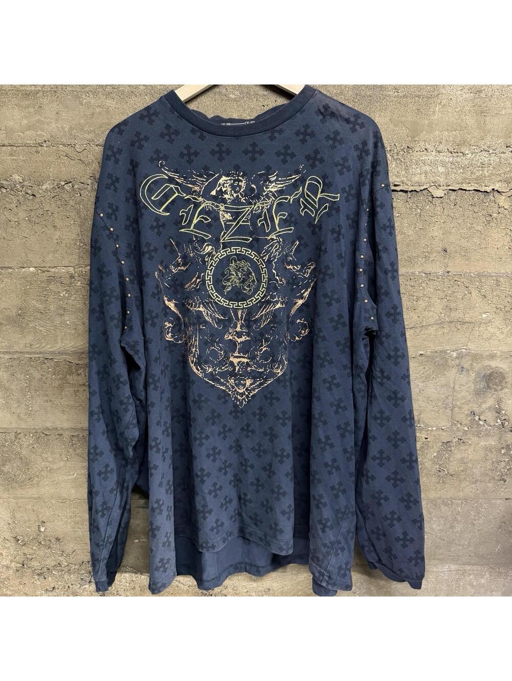 CEZER Jewelius Y2K Long Sleeve Shirt 3XL Graphic Studded